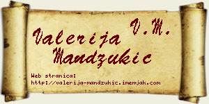 Valerija Mandžukić vizit kartica